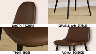 Sunvega Modern Velvet Upholstered Dining Chairs Set of 4 with Black Metal Legs