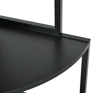 Sunvega 5 Tier Corner Shelf with LED Light USB Plug and Glass Holder