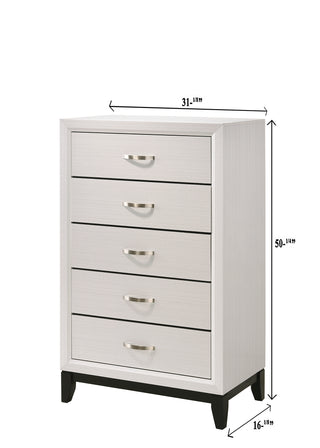 Sunvega Contemporary Gray Finish Wooden Dresser with Six Storage Drawers