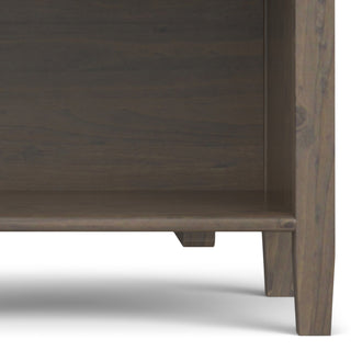 Sunvega Smoky Brown Solid Wood Transitional Bedside Table with Drawer and Storage