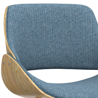 Sunvega Mid Century Modern Bentwood Dining Chair with Wood Back in Denim Blue