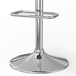 Sunvega Adjustable Swivel Bar Stool with Footrest in Stone Grey Faux Leather