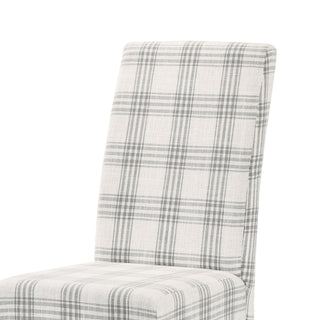 Sunvega Contemporary Upholstered Fabric Dining Chairs with Rubberwood Legs Set of 2