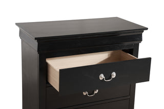 Sunvega Traditional Style Bedroom Chest with Carved Bases and Curved Mouldings
