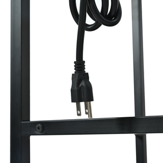 Sunvega 5 Tier Corner Shelf with LED Light USB Plug and Glass Holder