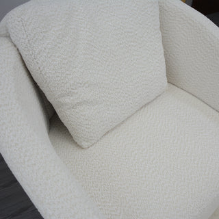 Sunvega Modern 360 Degree Swivel Sofa Chair with High Backrest and Velvet Upholstery