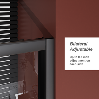 Sunvega 60x62 Inch Adjustable Sliding Shower Door with Tempered Glass and Black Frame