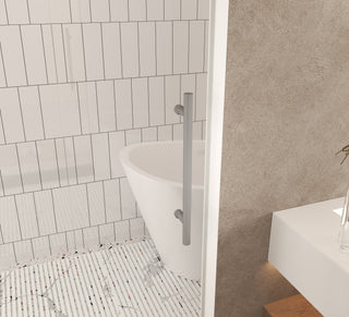 Sunvega Frameless Shower Door with Explosion Proof Film and Stainless Steel Handle