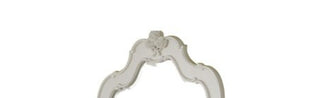 Sunvega Pearl White Finish Dresser with Scrolled Inlay Details and Spacious Drawers