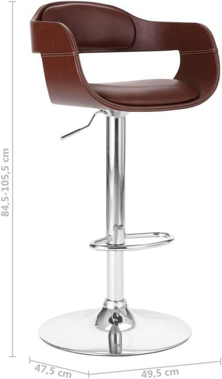 Sunvega Modern Rotatable Adjustable Bar Stool with Padded Seat and Backrest