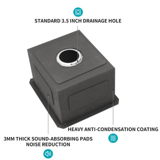 Sunvega 32x19 Inch Undermount Kitchen Sink with Superior Drainage and Soundproofing