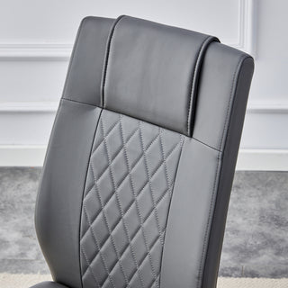 Sunvega Modern Gold Legged Upholstered Dining Chairs with PU Seat for Kitchen