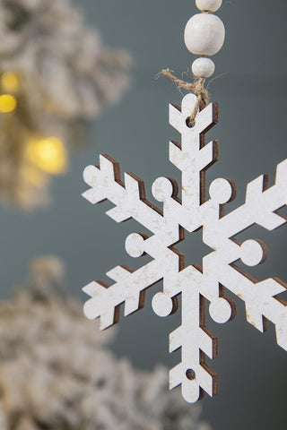 Sunvega Weathered Finish Iron Snowflake Hanging Ball Ornaments for Holiday Decor