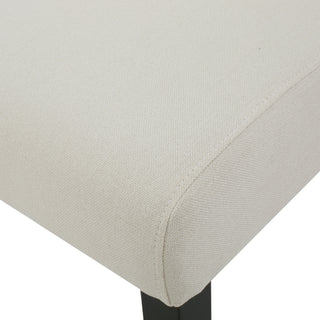 Sunvega Contemporary Slipper Dining Chair Set of 2 with Upholstered Seating and Tapered Legs