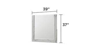 Sunvega Lacquer Frame Mirror with Integrated LED Lighting for Modern Decor
