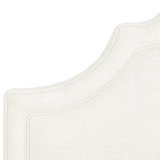 Sunvega Upholstered Queen Headboard in Antique White Woven Fabric
