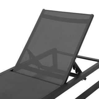 Sunvega Adjustable Patio Chaise Lounge Set of 2 with Breathable Mesh Seat