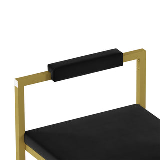 Sunvega Upholstered Velvet Bar Stools Set of 2 with Slim Metal Legs for Kitchen Counter