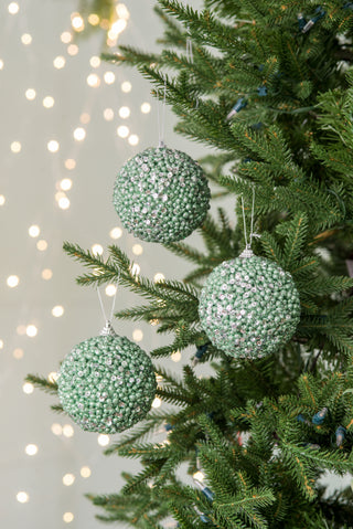 Sunvega Weathered Finish Iron Snowflake Hanging Ball Ornaments for Holiday Decor