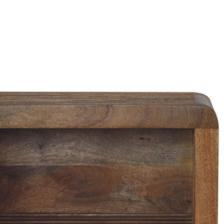 Sunvega Wall Mounted Bedside with Open Storage Slot Made from Solid Mango Wood