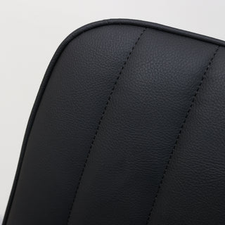 Sunvega Brown PU Leather Dining Chairs with Metal Legs and Wave Pattern Upholstery