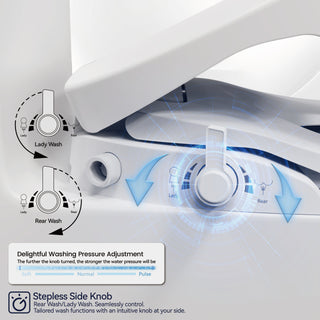 Sunvega Non-Electric Bidet Toilet Seat with Heated Seat and Dual Wash Modes