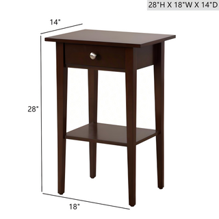 Sunvega Bright Pink Contemporary Nightstand with Durable Construction for Modern Decor