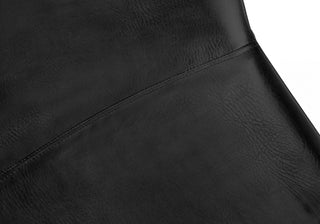 Sunvega Modern Black Leather-Look Office Chair with Curved Backrest for Standing Desk