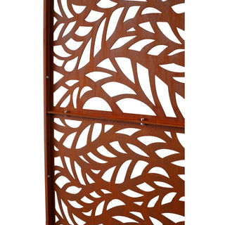 Sunvega Freestanding Metal Privacy Screen 76" H x 48" W for Indoor Outdoor Use
