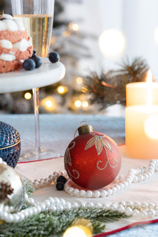 Sunvega Glass Glitter Painted Christmas Ball Ornaments Set of 12 for Holiday Decor