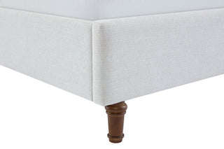 Sunvega Minimalist Upholstered Wingback Queen Bed with 54 Inch Headboard
