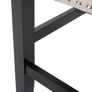 Sunvega Upholstered Counter Stool with Solid Wood Frame and Nailhead Trim