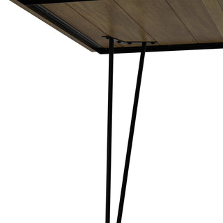Sunvega Light Brown Mango Wood Dining Table with Hairpin Legs for 6