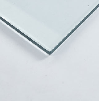 Sunvega 80CM Square Tempered Clear Glass Top with Smooth Easy Clean Surface