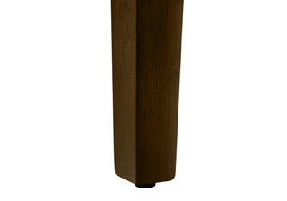 Sunvega Set of 2 Brown Walnut Ladder-Back Upholstered Dining Chairs with Foam Cushioning
