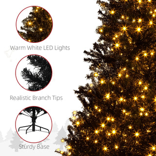 Sunvega Pencil Artificial Xmas Tree with Faux Snow Flocked Full Branch Tips Flame-retardant