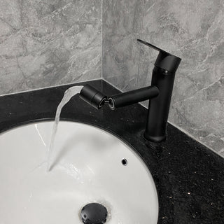 Sunvega Single Handle Bathroom Sink Faucet with 360 Rotating Aerator and Pop Up Drain