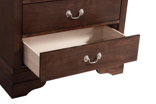 Sunvega Traditional Style Bedroom Chest with Carved Bases and Curved Mouldings