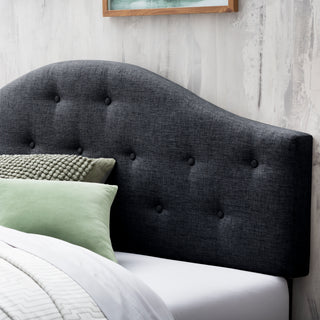 Sunvega Mid-Rise King Upholstered Headboard with Button Tufting and Modern Elegant Design
