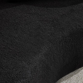 Sunvega Modern Curved Loveseat Sofa with Medium-Firm Cushion and Durable Teddy Fabric