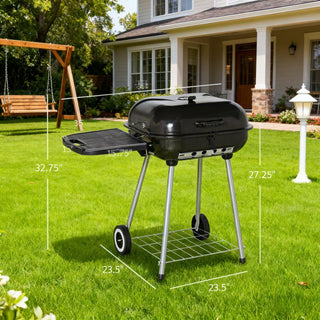 Sunvega 2 Burner Portable Gas BBQ Grill with Lid Thermometer and Foldable Legs