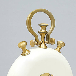Sunvega Contemporary Off White & Gold Accent Table Clock for Desk or Shelf