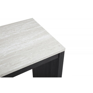 Sunvega Faux Marble Sled Counter Height Dining Table for Two with Wood Frame