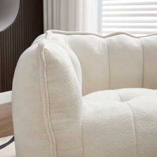 Sunvega Soft Chenille Bean Bag Chair with High Resilient Foam for Living Room