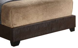 Sunvega Sleek Black Full Bed Frame with Chic Finish for Casual Elegance