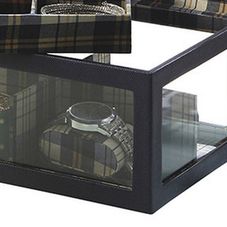 Sunvega Leatherette Jewelry Case with Multiple Slots and Removable Cushions