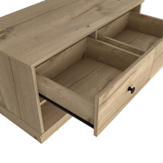 Sunvega Tulip Storage Bench with Two Drawers and Two Shelves