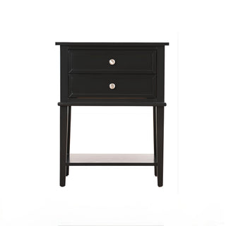 Sunvega Elegant Contemporary Nightstand with Open Shelf for Compact Storage