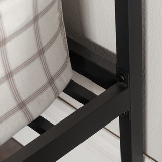 Sunvega Contemporary Queen Bed Frame with Headboard in Classic Black Finish