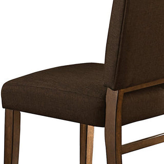 Sunvega Mid-Century Modern Upholstered Dining Side Chair Set of 2 with Walnut Finish